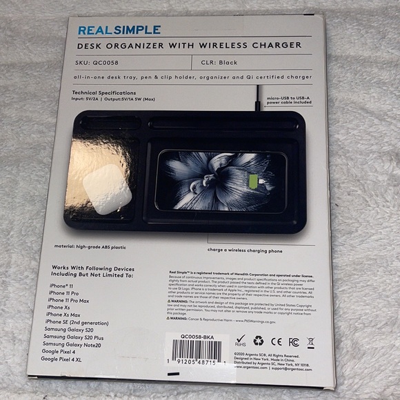 ❤️NEW!!!❤️ Real Simple Desk Organizer With Wireless Charger. - Picture 3 of 7